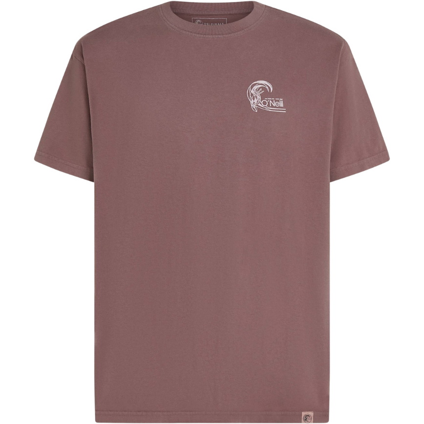 2026 O'Neill Mens O'riginals Retro Back Print T-Shirt 2850384 - Purple Gray
